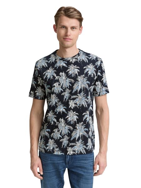 TOM TAILOR T-Shirt mit All-Over Palmen günstig online kaufen