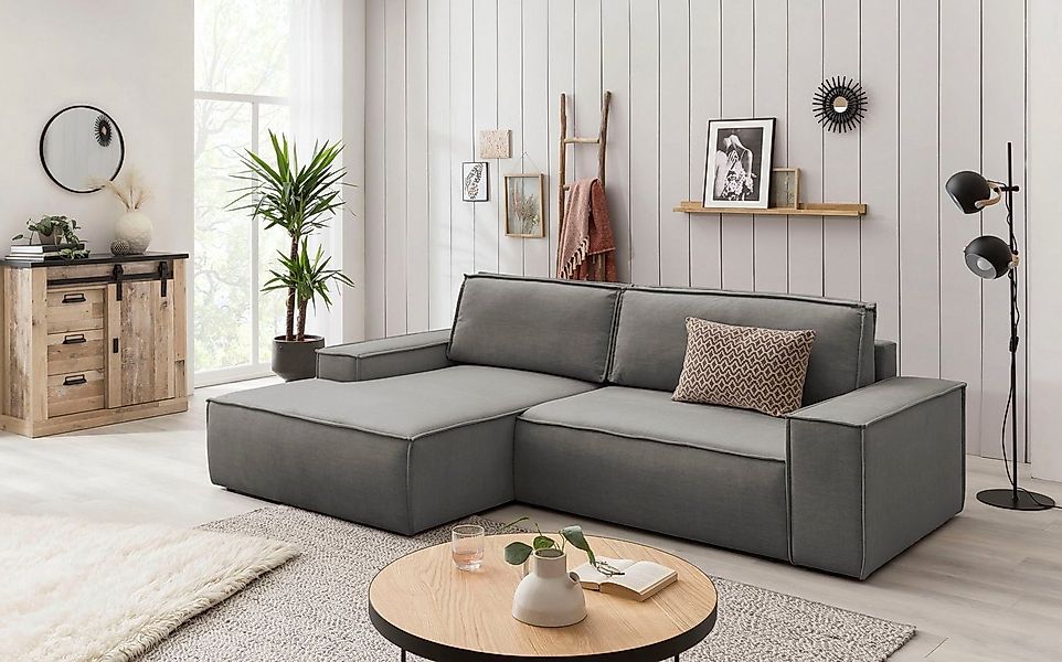 Home affaire Ecksofa SHERWOOD Schlafsofa 267 cm, L-Form, Schlaffunktion mit günstig online kaufen