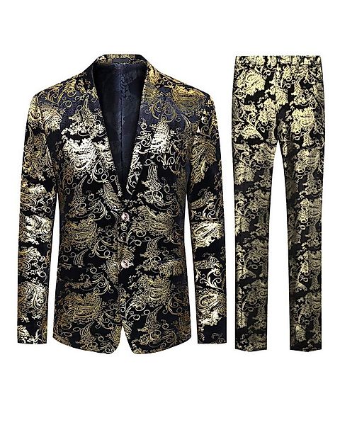 Allthemen Anzug (2 tlg) Herren Jacquard Partyanzug Smoking Regular Fit Anzu günstig online kaufen