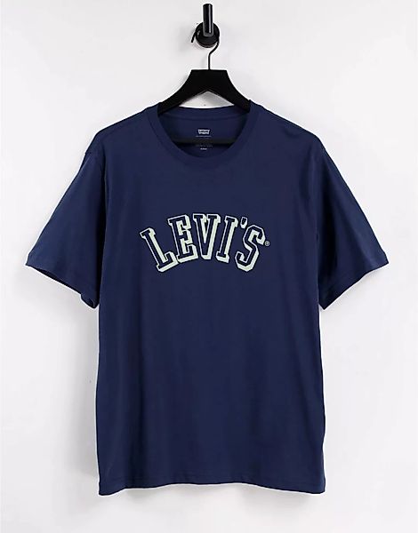 Levi's – Locker geschnittenes T-Shirt in Marineblau mit College-Logo günstig online kaufen