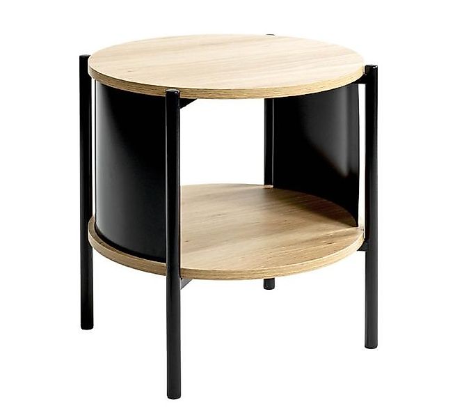 Beistelltisch ca. 44x44 cm Schwarz / Eiche günstig online kaufen