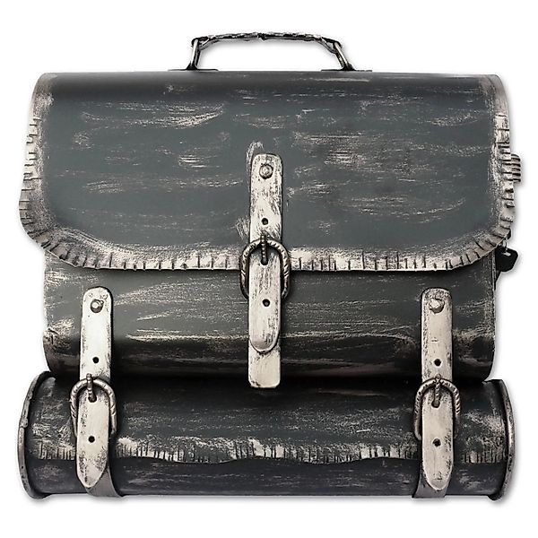 HMF 506-09 Briefkasten Antik SCHULRANZEN WNS 36 x 41 x 85 cm Silber günstig online kaufen