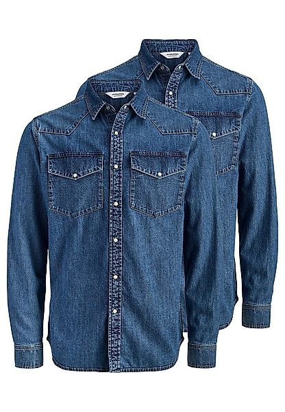 Jack & Jones Jeanshemd 2er Pack Western (Spar-Set, 2-tlg) Jeanshemd - Baumw günstig online kaufen