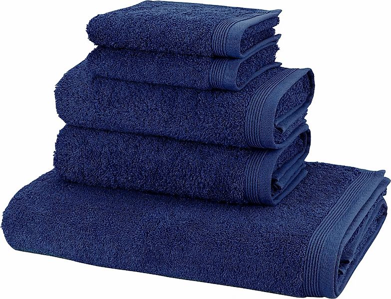Möve Handtuch Set "Basic" 5tlg.-Set: 2xGäste- 2xHand- und 1xBadetuch in Wal günstig online kaufen