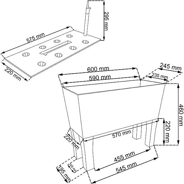 Prosperplast Blumentopf DRTC600H, Blumentopf + Bewässerungssystem günstig online kaufen