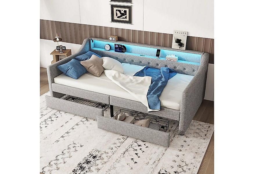 OKWISH Daybett Tagesbett, Funktionsbett,mit USB-Ladebuchse (mit USB-Ladebuc günstig online kaufen