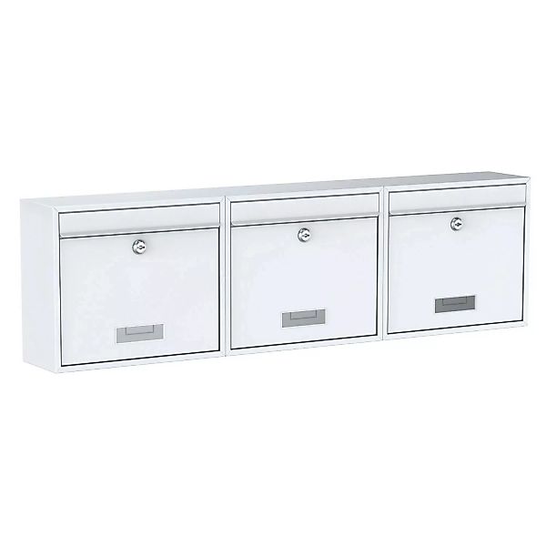 Basi - Briefkasten - SET - 3x BK 900 - Stahl Weiß - 3x2170-0662 günstig online kaufen