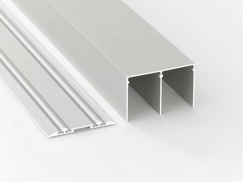 Trend Line Schiebetürenschrank Schienen-Bausatz Rapid Aluminium, silber elo günstig online kaufen