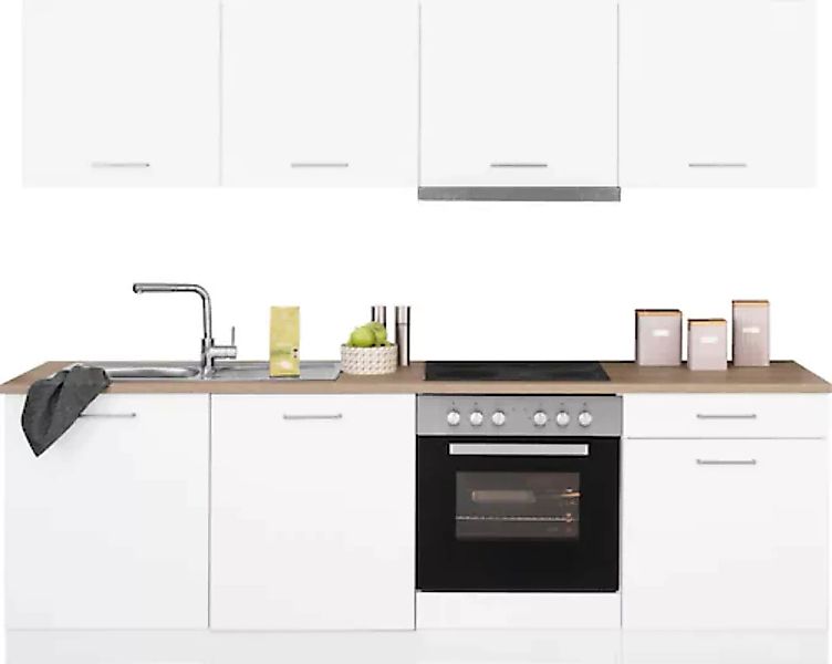 HELD MÖBEL Küchenzeile "Visby", mit E-Geräten, Breite 240 cm inkl. Geschirr günstig online kaufen