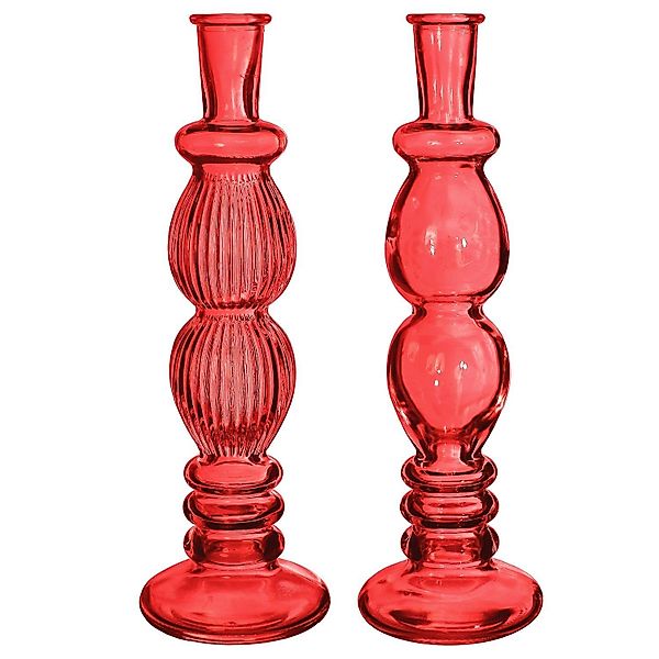 NaDeco Dekovase Glasvase "Florence" in Rot, günstig online kaufen