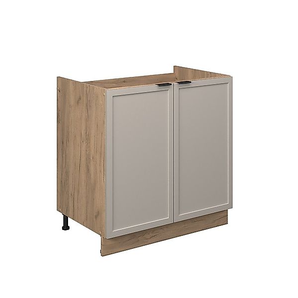 Vicco Spülenunterschrank Fame-Line, GrauBeige/Goldkraft Eiche, 80 günstig online kaufen