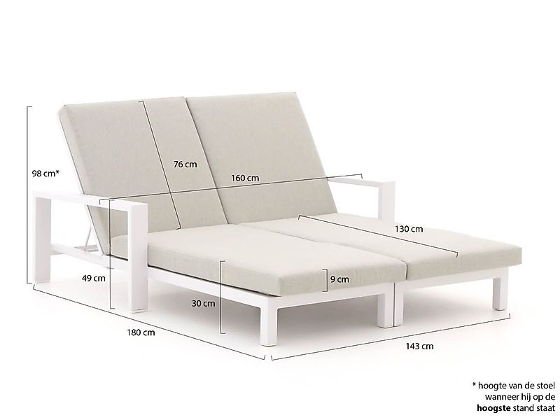 Bellagio Vezzano Gartenliegen-Set 2-teilig mit Rad günstig online kaufen