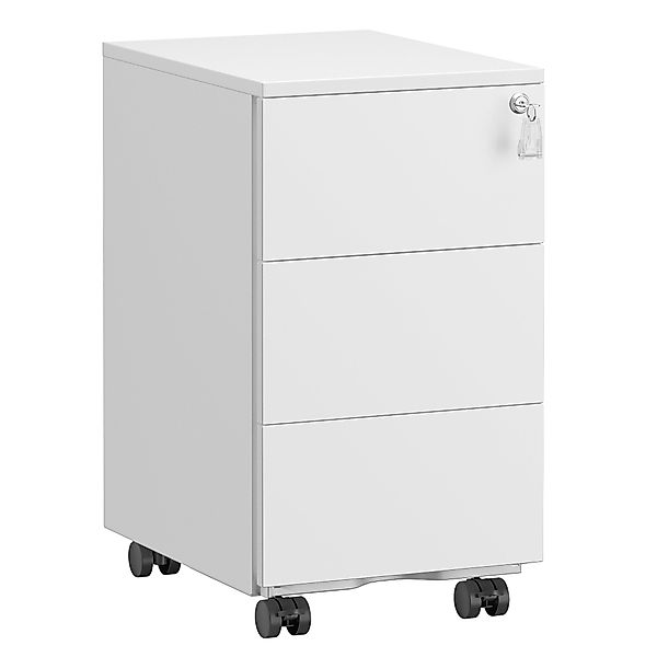 SONGMICS Rollcontainer Schubladenschrank, mobiler Aktenschrank, Metallschra günstig online kaufen