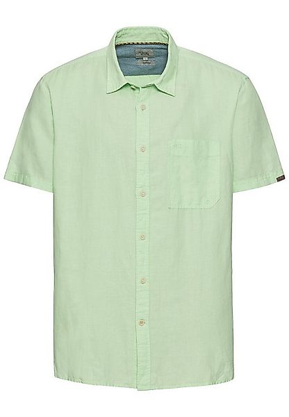 camel active Kurzarmhemd Kurzarm Hemd aus einem Leinen-Baumwoll-Mix günstig online kaufen