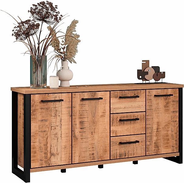 Home affaire Sideboard "Elda" 1 Stk. tlg. Sideboard mit 3 Türen & 3 Vollaus günstig online kaufen