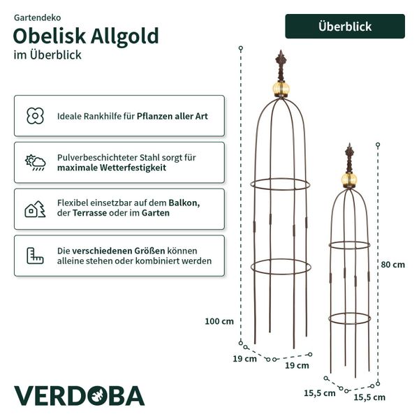 VERDOBA Rankhilfe Obelisk Rankhilfe Metall - günstig online kaufen