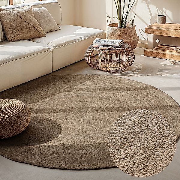 HANSE Home Teppich »Rangpur Juteteppich«, rund, 10 mm Höhe, Handgewebt, 100 günstig online kaufen