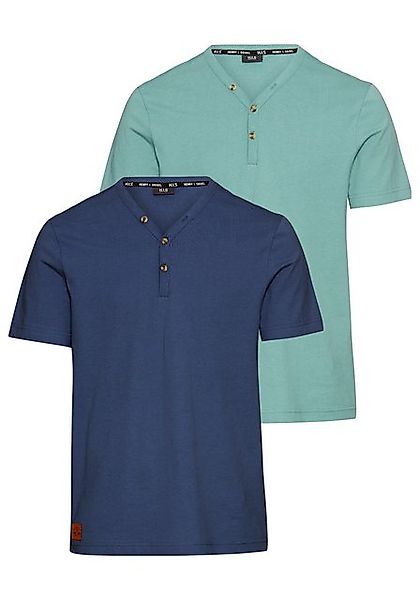 H.I.S Henleyshirt (2-er Pack) mit Knopfleiste günstig online kaufen