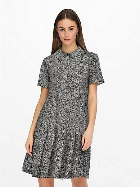 JACQUELINE de YONG Shirtkleid Lockeres Mini Print Kleid Blusen Kurzarm Dres günstig online kaufen