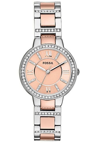 Fossil Quarzuhr VIRGINIA ES3405, Armbanduhr, Damenuhr, Edelstahlarmband günstig online kaufen