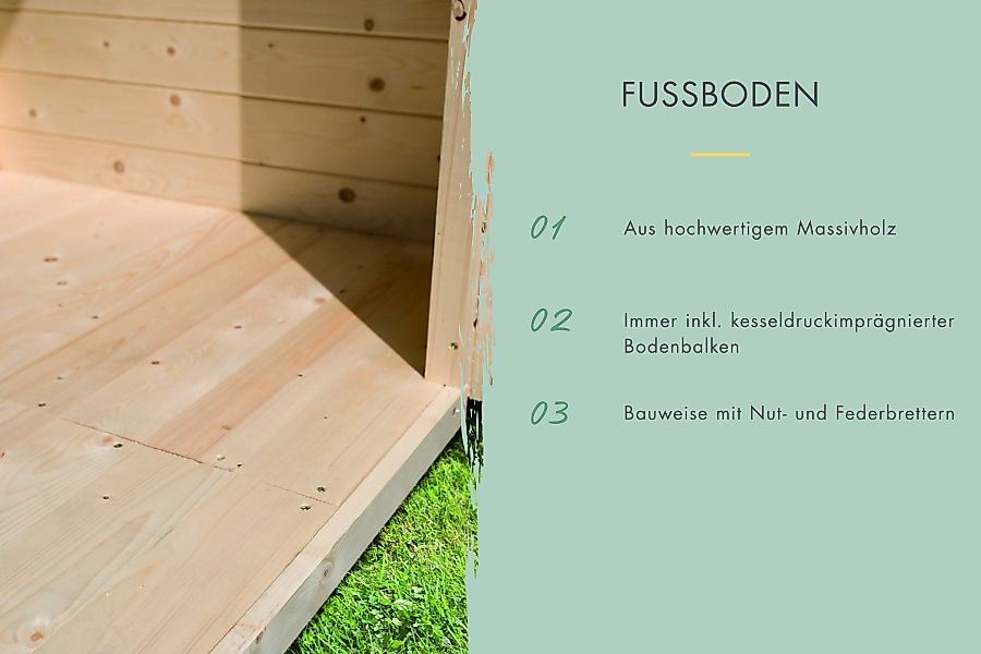 Karibu Fußboden 490 cm x 310 cm Natur für Holz-Gartenhaus Normes 2 günstig online kaufen
