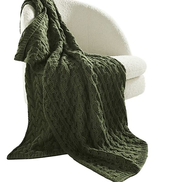 Wohndecke Kuscheldecke Kissenhülle Wohn-Decke Strick Zopf günstig online kaufen