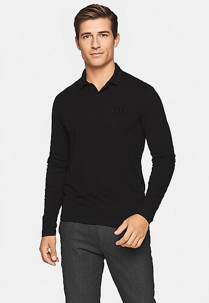 BOSS GREEN Langarm-Poloshirt Pirol Langarm, regular fit, Logo-Stickerei günstig online kaufen