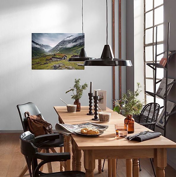 Komar Leinwandbild "Moody Mountains - Größe 60 x 40 cm" Baum  Berge  Blumen günstig online kaufen