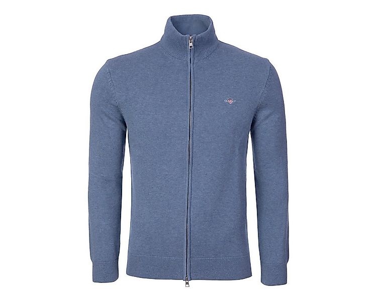 Gant Strickjacke Casual Cotton Zip Cardigan Herren Sweatjacke, Feinstrickja günstig online kaufen