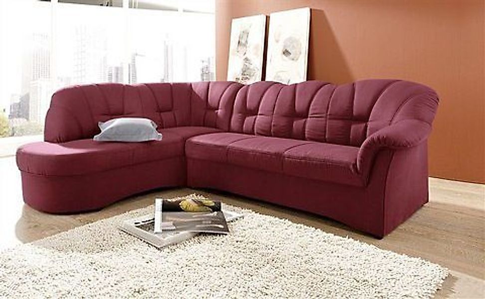 DOMO collection Ecksofa "Papenburg, zeitlose Rückensteppung, elegante Armle günstig online kaufen