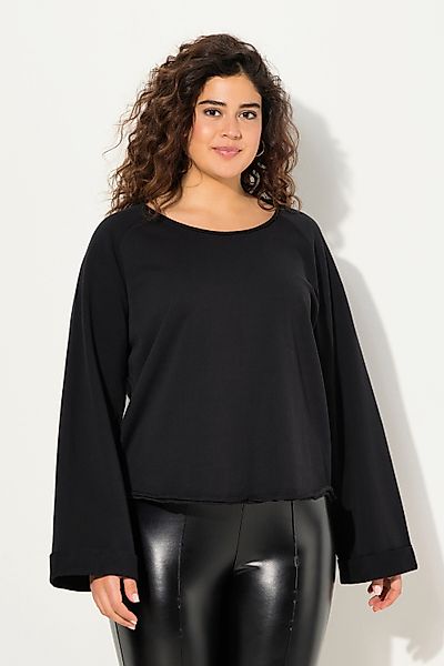 Ulla Popken Sweatshirt Sweatshirt Rollkanten Rundhals günstig online kaufen