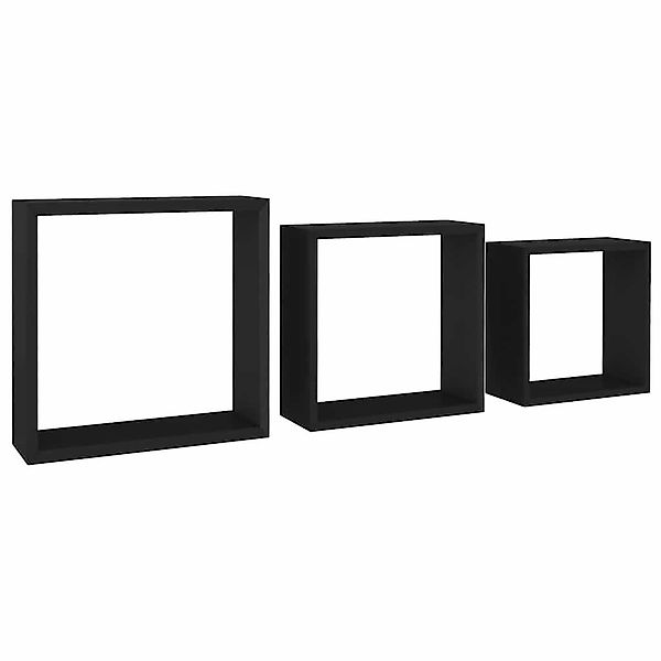vidaXL Regal Würfelregale 3 Stk. Schwarz günstig online kaufen