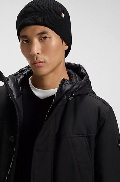 BOSS Strickmütze "Magico R Hat", mit tonaler Logostickerei günstig online kaufen