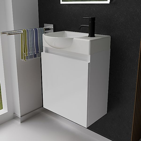 Alpenberger Badmöbel-Set Gäste WC Waschbecken mit günstig online kaufen