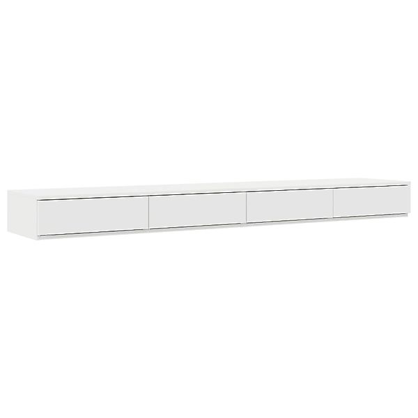vidaXL Nachttisch Bett-Schubladen Weiß 180x36,5x16,5 cm günstig online kaufen
