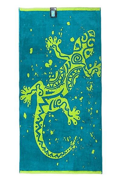 jilda-tex Strandtuch, Frotteevelours (1-St), weiche Frottee-Veloursqualität günstig online kaufen