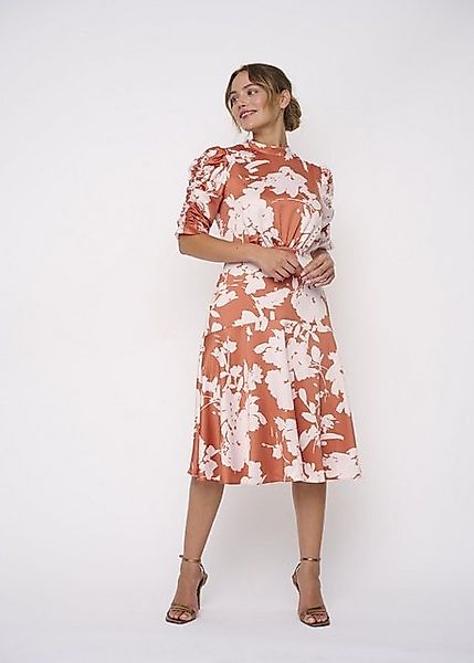 Kleo Abendkleid Ruffle Sleeve Midi Kleid (1-tlg) aus edel schimmerndem Sati günstig online kaufen