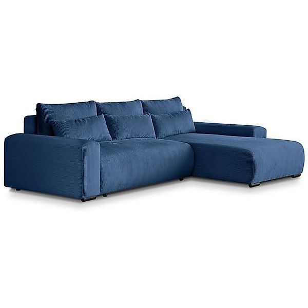 Beautysofa Ecksofa Benny, mit Schlaffunktion, Bettkasten, Wellenfedern, sti günstig online kaufen