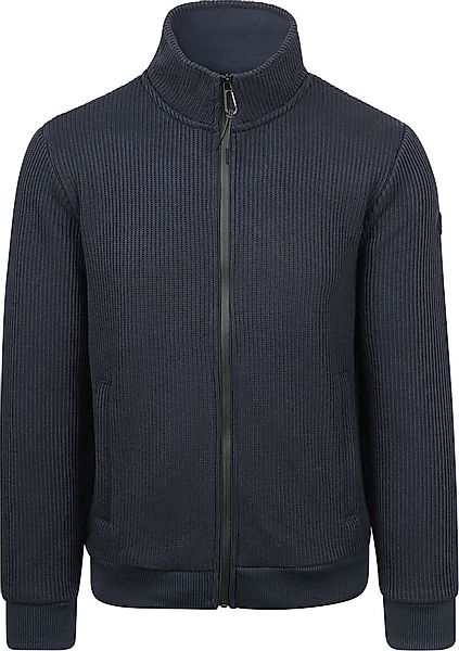 No Excess-Strickjacke Knitted Rib Structure Navy - Größe M günstig online kaufen