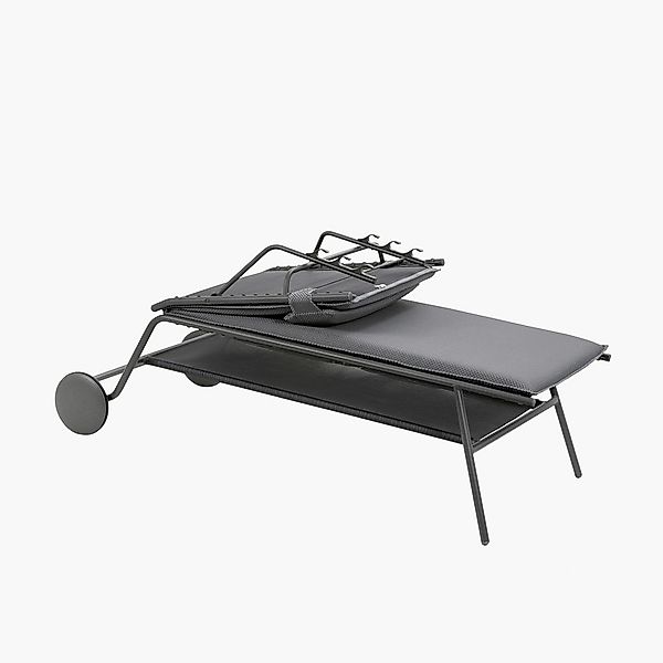 Bequeme Sonnenliege Miami II BeComfort® - verstellbar mit Rädern für die Te günstig online kaufen