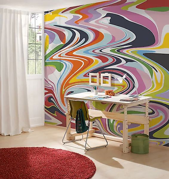 A.S. Création Vliestapete »Fototapete Farbwirbel Retro Bunt im 70s Stil« ma günstig online kaufen