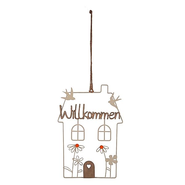 UNUS HOME Wanddekoobjekt Aufhänger Willkommen (30cm), günstig online kaufen