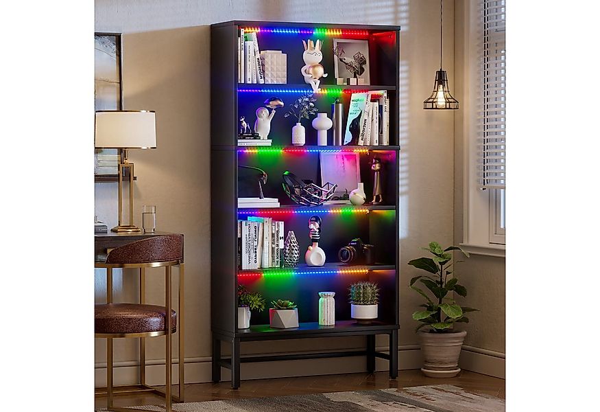 TWSOUL Vitrine Standvitrine LED Bücherschrank Hochschrank, Anrichte,Sammler günstig online kaufen
