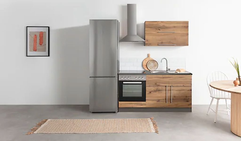 KOCHSTATION Küchenzeile »KS-Samos« Breite 160 cm, wahlweise mit E-Geräten u günstig online kaufen