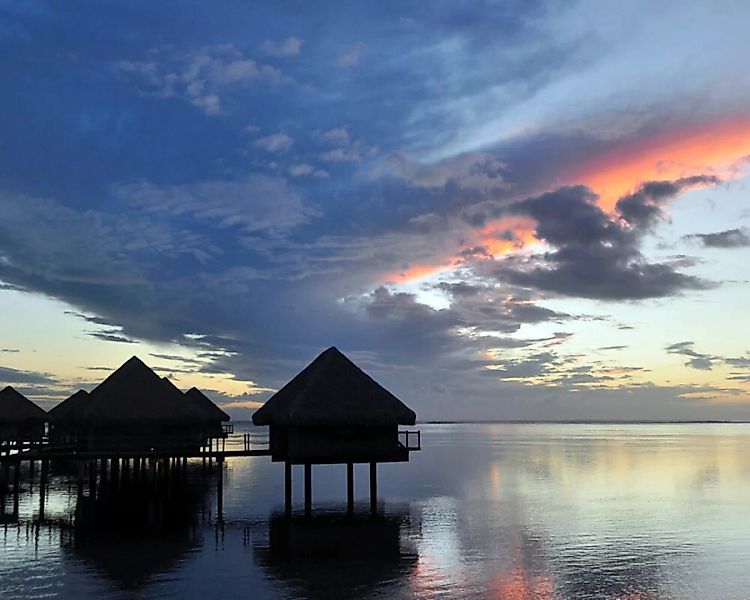 Fototapete "Urlaub Tahiti" 4,00x2,50 m / Glattvlies Brillant günstig online kaufen