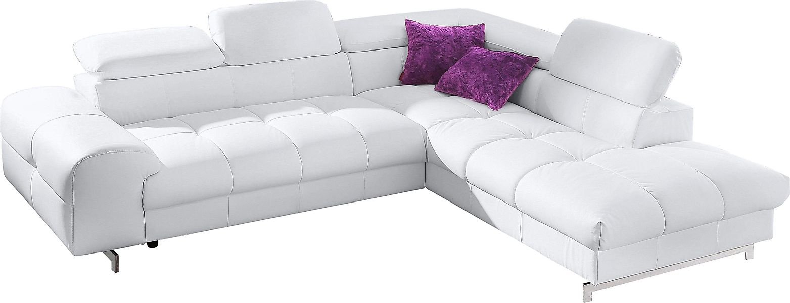COTTA Ecksofa Chef L-Form, mit Kopfteilverstellung, günstig online kaufen