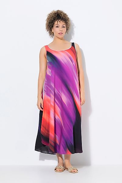 Ulla Popken Maxikleid Kleid A-Linie V-Ausschnitt günstig online kaufen