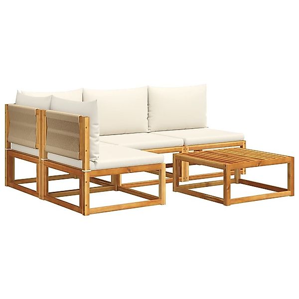 vidaXL Loungesofa 5-tlg. Garten-Sofagarnitur mit Kissen günstig online kaufen