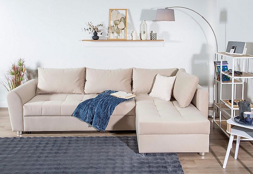 COLLECTION AB Ecksofa JANA XL-Sofa L-Form, inkl. Bettfunktion, Bettkasten u günstig online kaufen