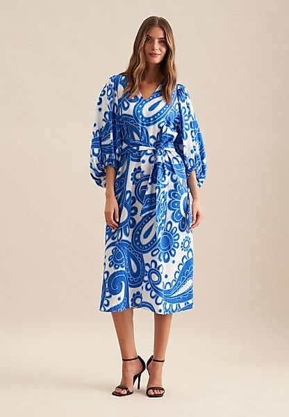 seidensticker Sommerkleid "Schwarze Rose" 3/4 V-Neck Paisley günstig online kaufen